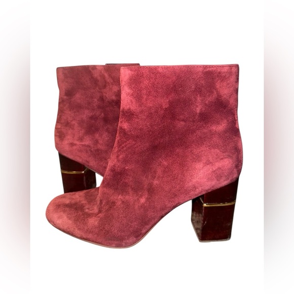 Enzo Angiolini Ginette suede boots Color Maroon Size 8 - Picture 1 of 8